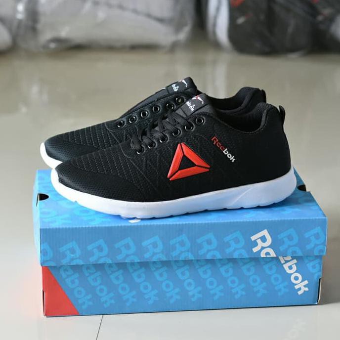 Sepatu Sport Pria Reebok SpeedLux Running Sneakers Hitam Merah