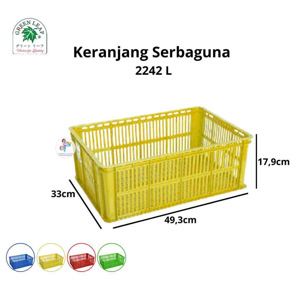 Container Keranjang Industri Serbaguna 2242 L Green Leaf