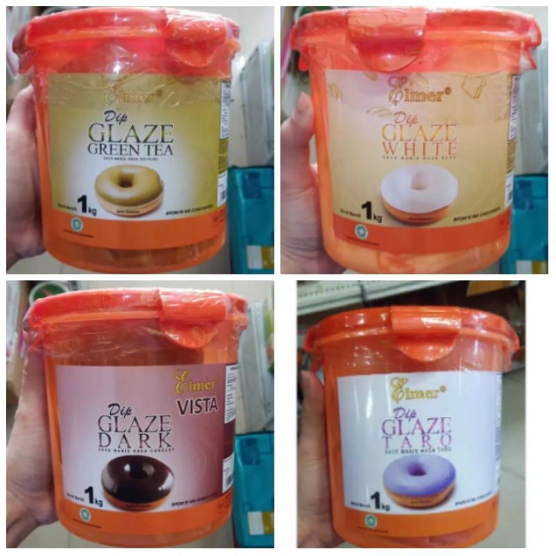 

GLAZE ELMER 1 KG - TARO - GREENTEA - COKLAT - WHITE - STROBERI - BLUEBERRY - TIRAMISU