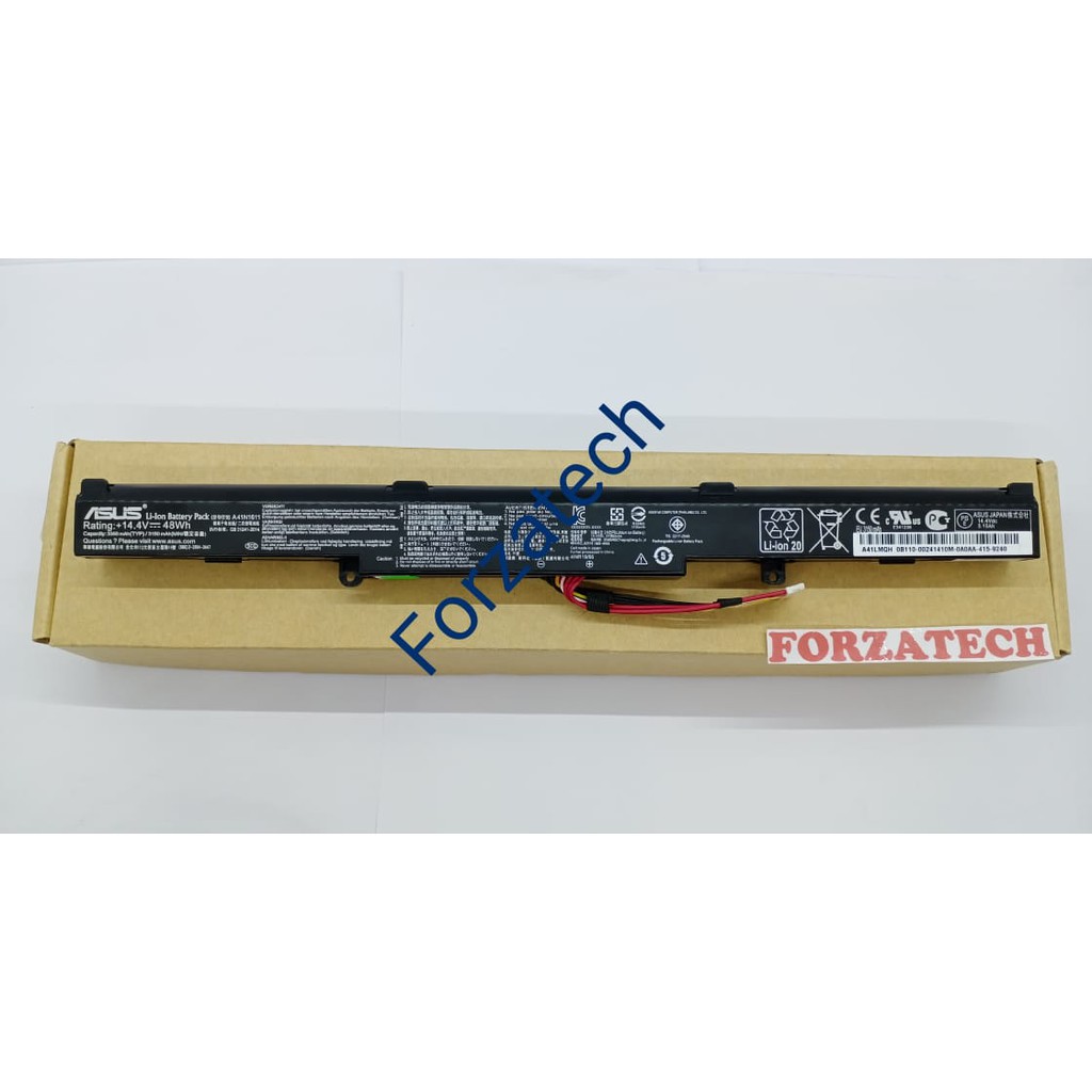 ASUS Battery Original Laptop ROG GL553 GL553VD GL553VE GL553VW A41N1611 (14.4V / 48Wh) NEW