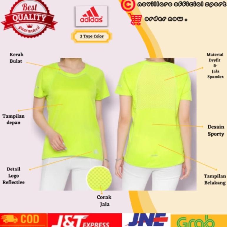 Adidas Kaos Olahraga Wanita Running Senam Gym