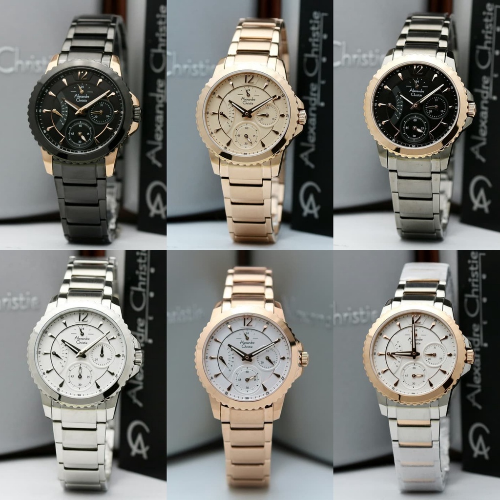 JAM TANGAN WANITA ALEXANDRE CHRISTIE AC 2804 / AC2804 RANTAI ORIGINAL GARANSI 1 TAHUN