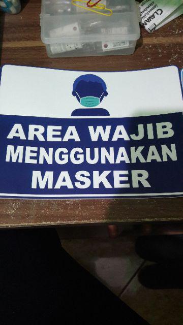 Stiker area wajib pakai masker | Shopee Indonesia