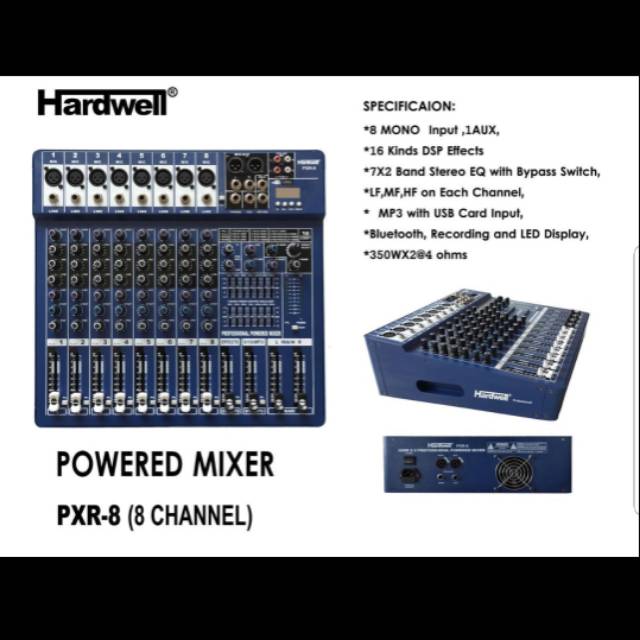 POWER MIXER HARDWELL PXR8/PXR 8 8 CHANNEL