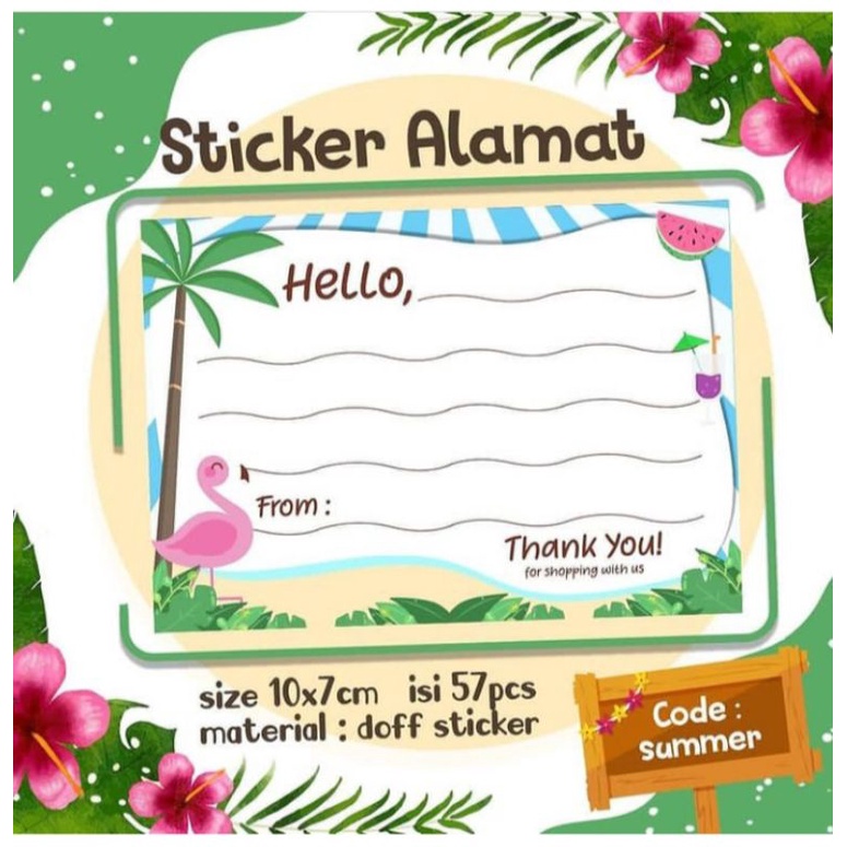 

stiker alamat pengiriman paket