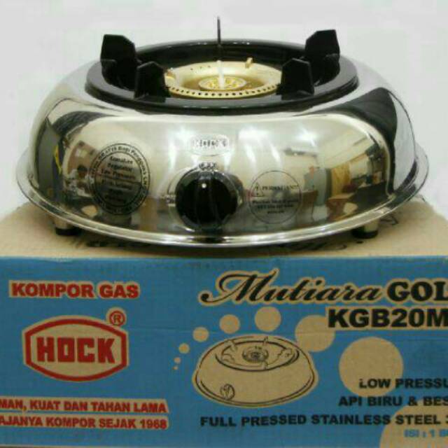 Hock kompor gas 1 tungku 120  mutiara gold KGB 20MG  KGB20mg  stainless steel