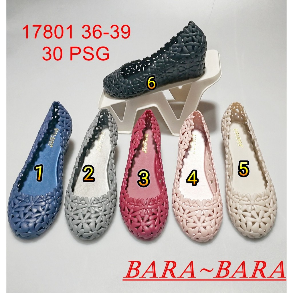 jelly shoes bara bara sepatu wanita wedges karet import 17801