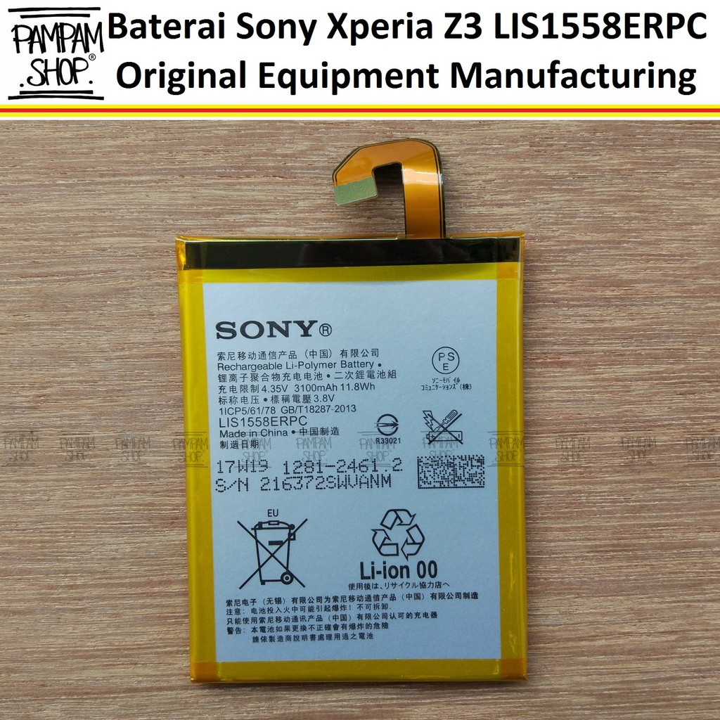 Baterai Sony Xperia Z3 Docomo Big D6603 D6653 So01g Battery Batre Ori Shopee Indonesia