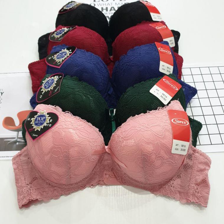 Kemasan Baru BRA | BH SOREX 9816 ORIGINAL | Bh Push Up Busa Tebal Pakai Kawat Brokat Kait 3 JKC