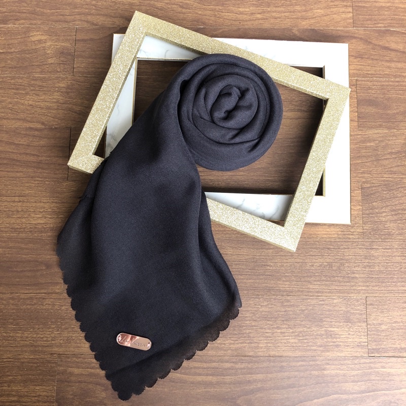 Part 1 Voal Arabian Jilbab Polos Sahara Hijab Segiempat-Ashpalt