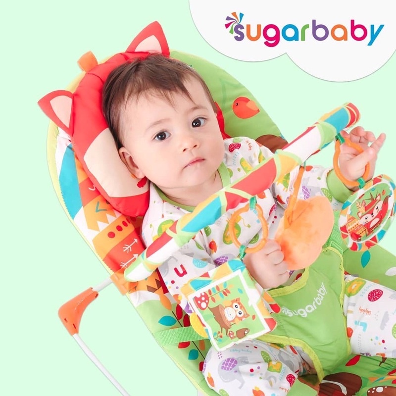 Castle - Sugar Baby Deluxe Musical Vibration Bouncer 1 Recline