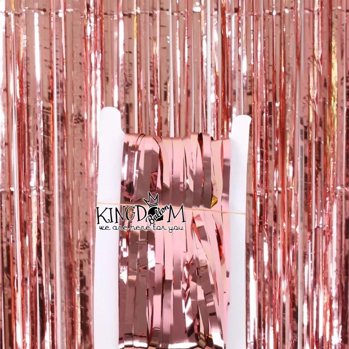 Tirai Foil Curtain Rose Gold / Back Drop Rose Gold / Tirai Rose Gold