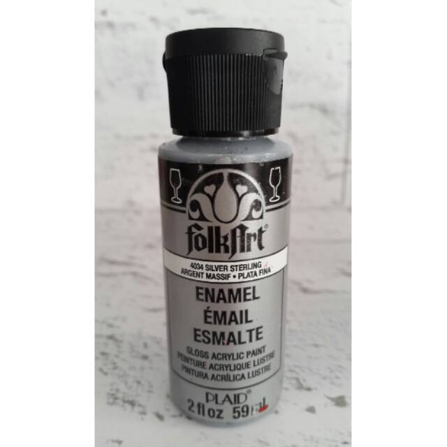 

Cat kaca keramik Folkart silver