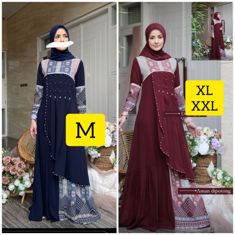 Natali dress by Javina official gamis terbaru ready
