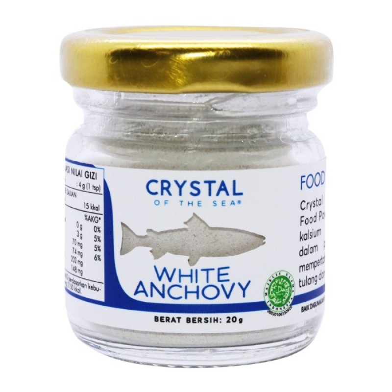 Crystal of the Sea White Anchovy Food Powder / Bubuk Ikan Teri Putih (Tersedia varian ukuran)