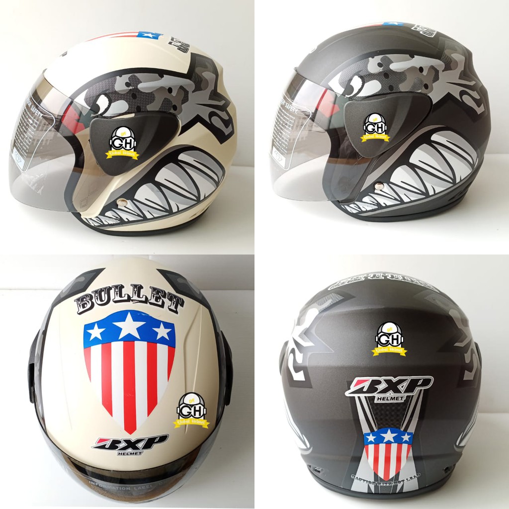 HELM HALF FACE EVOLUTION MOTIF BULLET MIRIP GM EVO MURAH HELM DEWASA MURAH