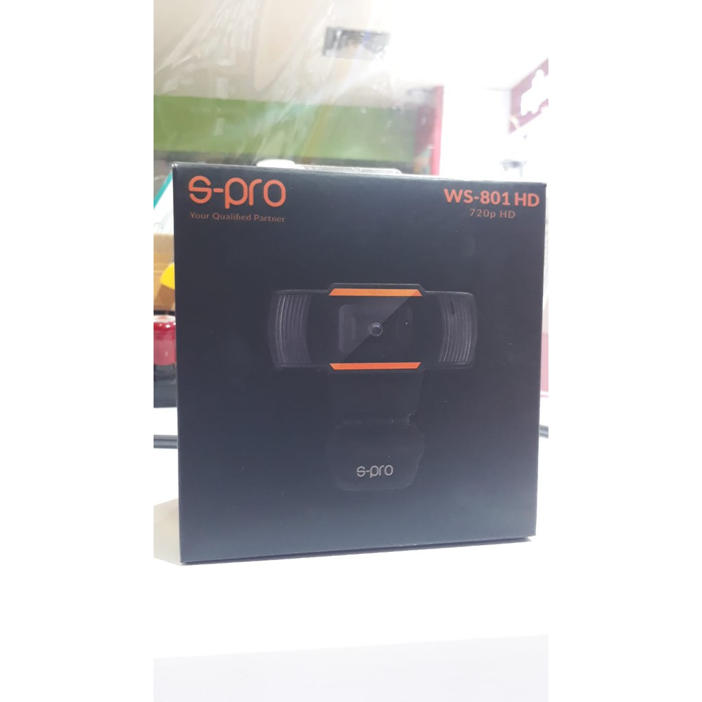 Webcam S-pro HD 720p With mic Ws-801 - web pc camera Spro Ws801 garansi 1tahun suport chrome os