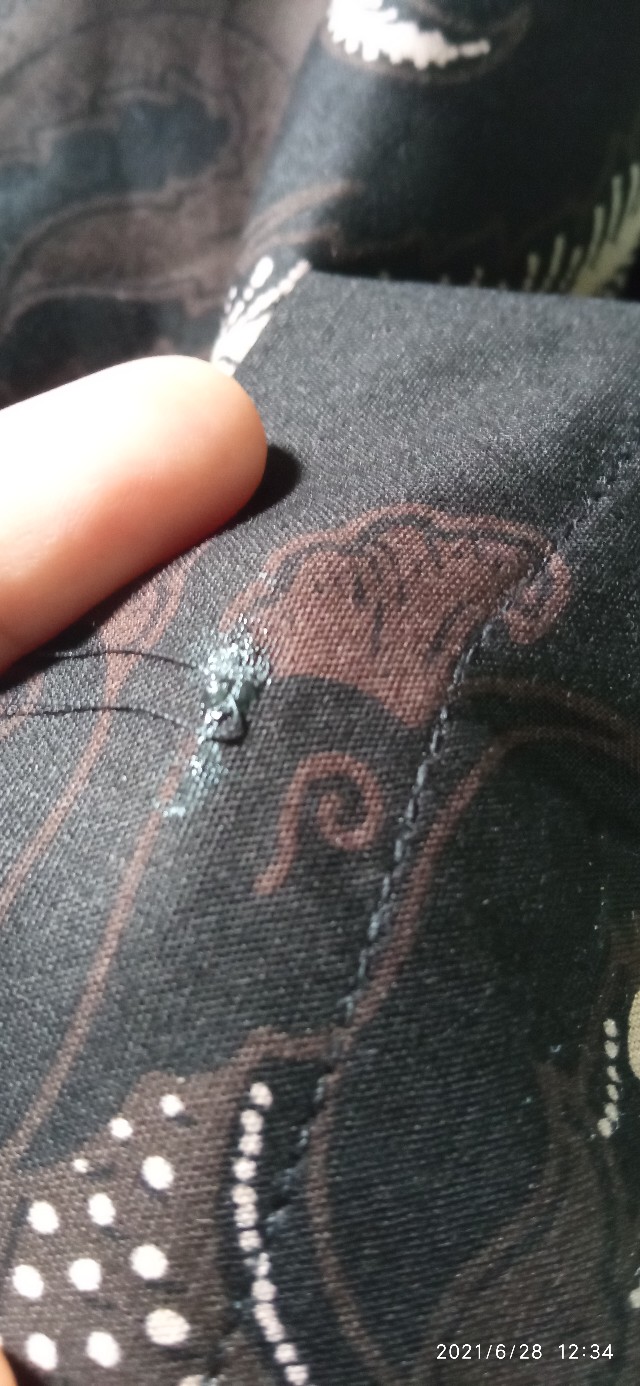 Sawonggaling Kemeja Batik Pria Lengan Panjang Slimfit Katun Printing Hem Baju Seragam Kantor Modern