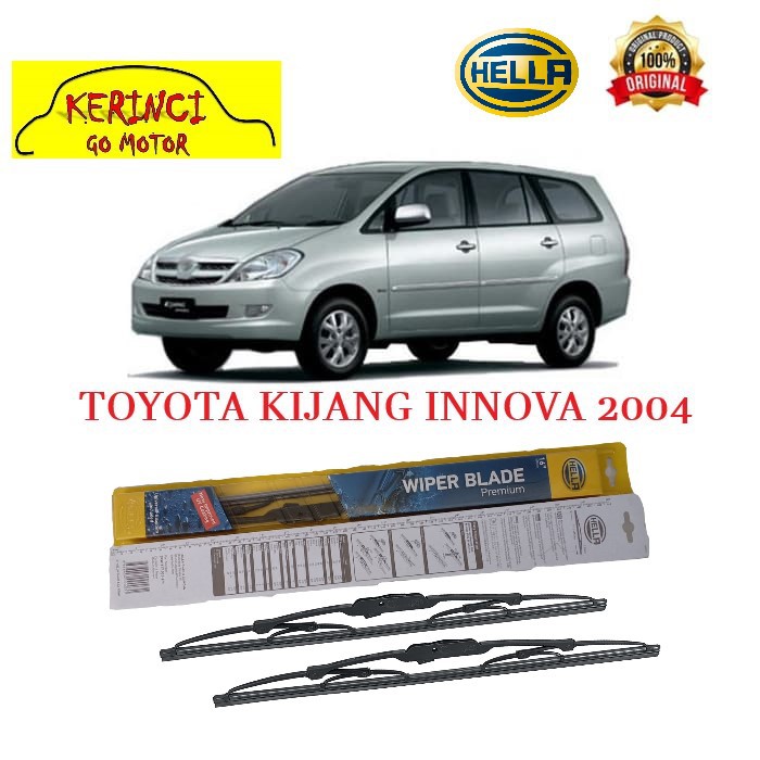 WIPER TOYOTA KIJANG INNOVA 2004 HELLA PREMIUM 24&quot; &amp; 16&quot; SEPASANG