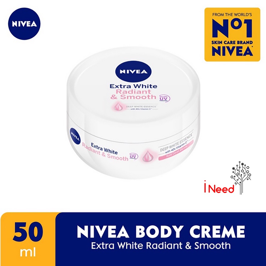 (INEED) NIVEA Body CREAM Extra White Radiant &amp; Smooth Cream 50 ml