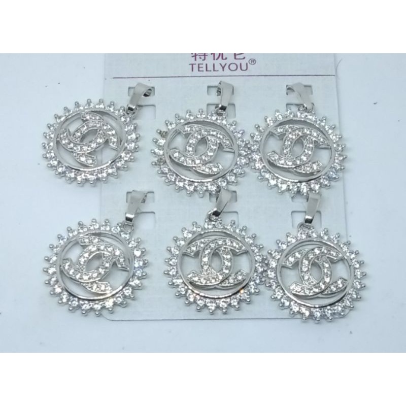 AL002. Liontin xuping Kalung lapis emas putih silver dgn mata zircon