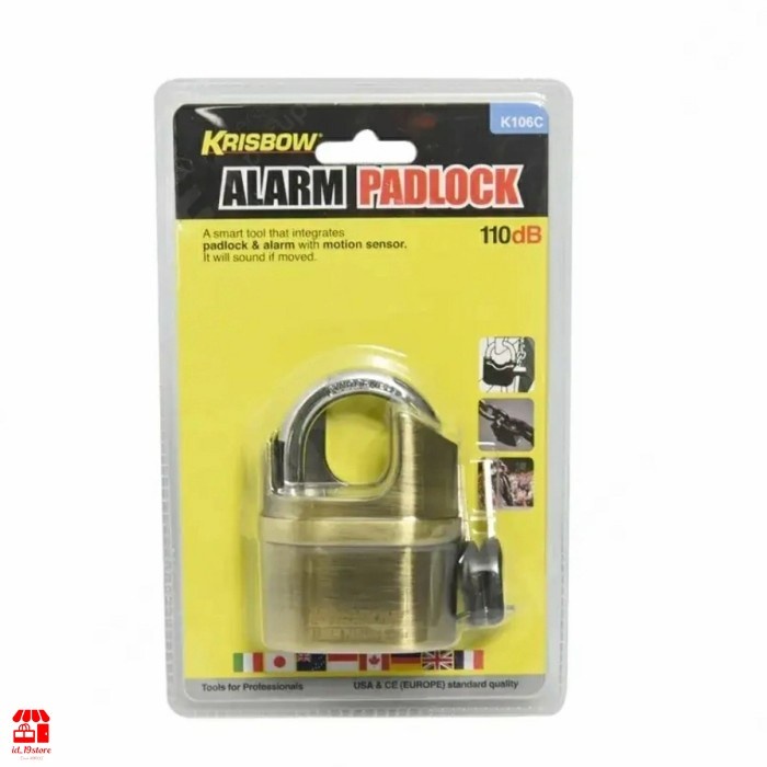 Gembok Alarm Krisbow Gold