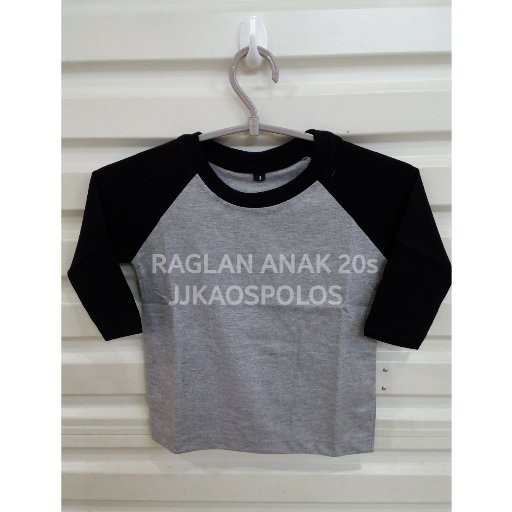 Raglan Anak-Size 3 Kaos Polos Raglan 20s