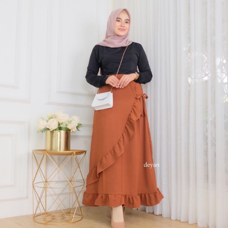 AIRA SKIRT ROK CRINKLE LILIT ROK WANITA TERBARU ROK ALA KOREA