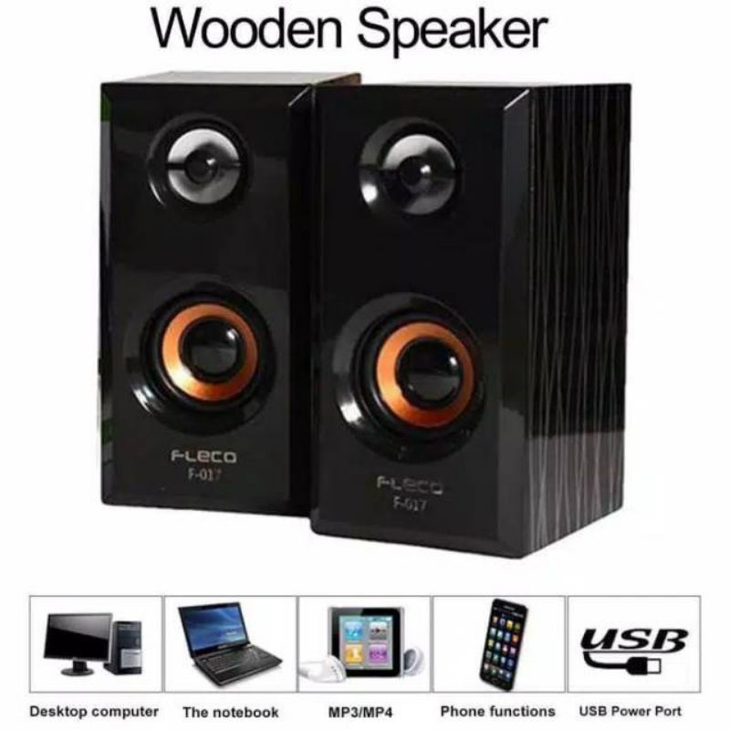 Speaker Salon Aktif Multifungsi Fleco F-017 Speaker Laptop Hp