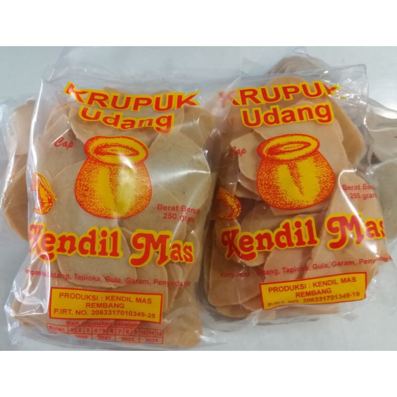 

Krupuk ikan dan udang cap Kendil Mas Merah