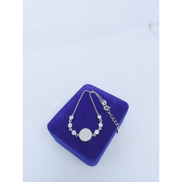 gelang koye + bulat full mp / gelang perak asli silver925 lapis emas/gelang fashion import