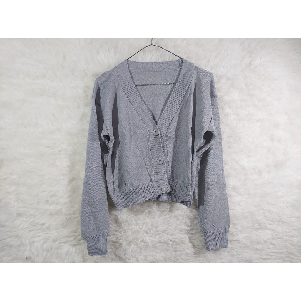 Cardi V Neck basic rajut