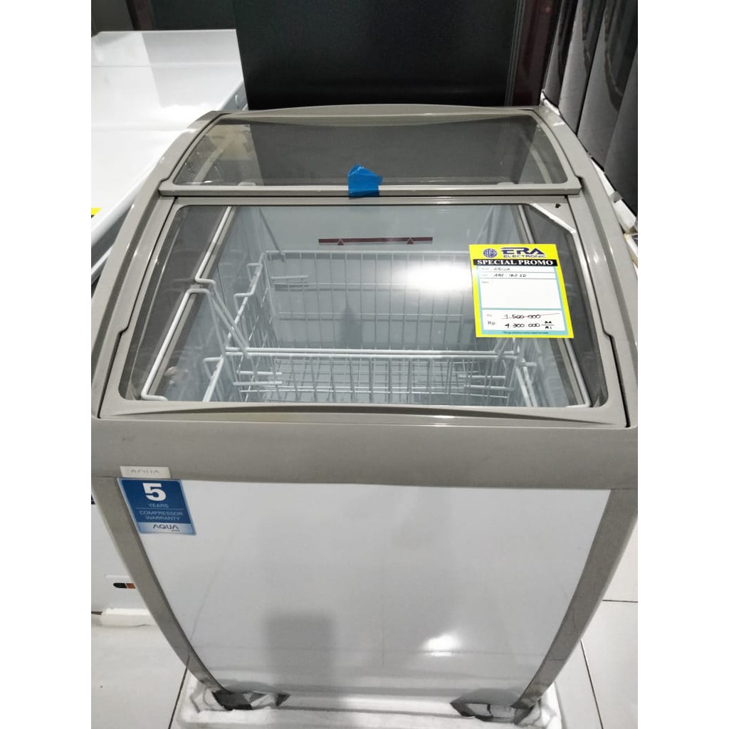 Chest Freezer Aqua Transparan Sliding Door 160 Liter AQF 162 SD