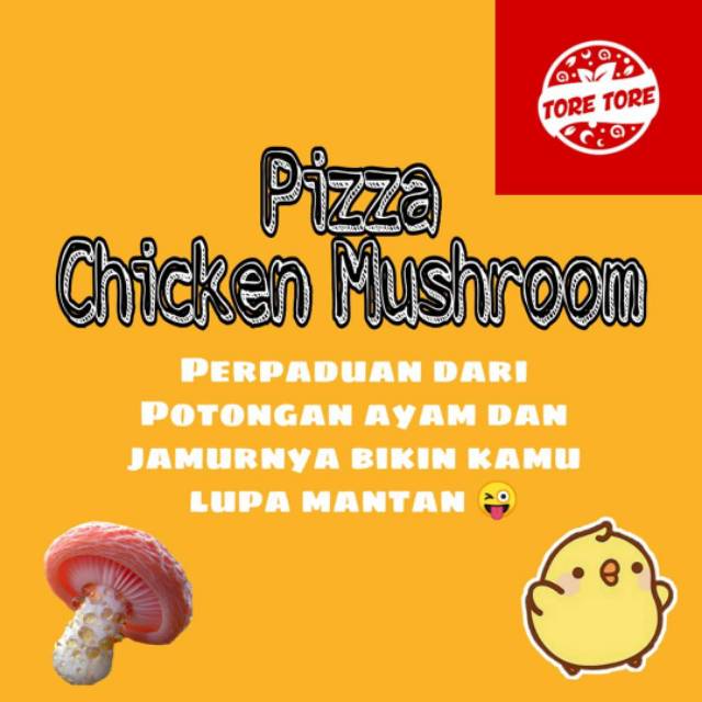 PIZZA CHICKEN MUSHROOM PIZZA FROZEN TORE TORE