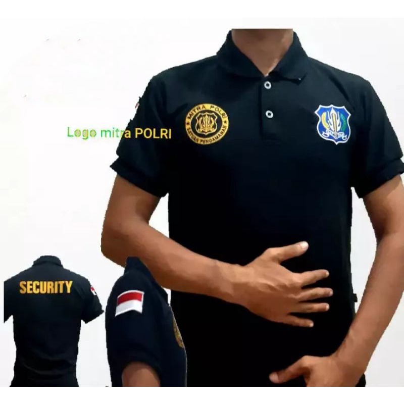 kaos kerah security kaos polo security kaos bordir security