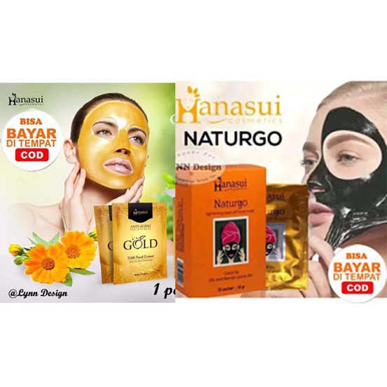 1 pcs Hanasui Naturgo Masker Lumpur Wajah Sensitif - Hanasui GOLD