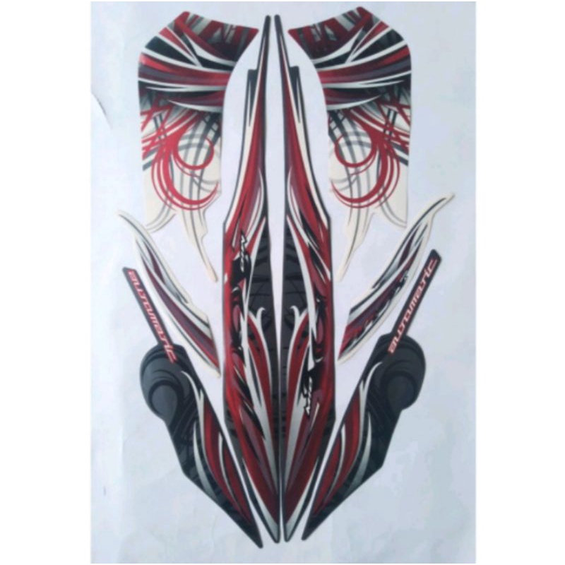 stiker striping mio soul 2009 2010 hitam putih