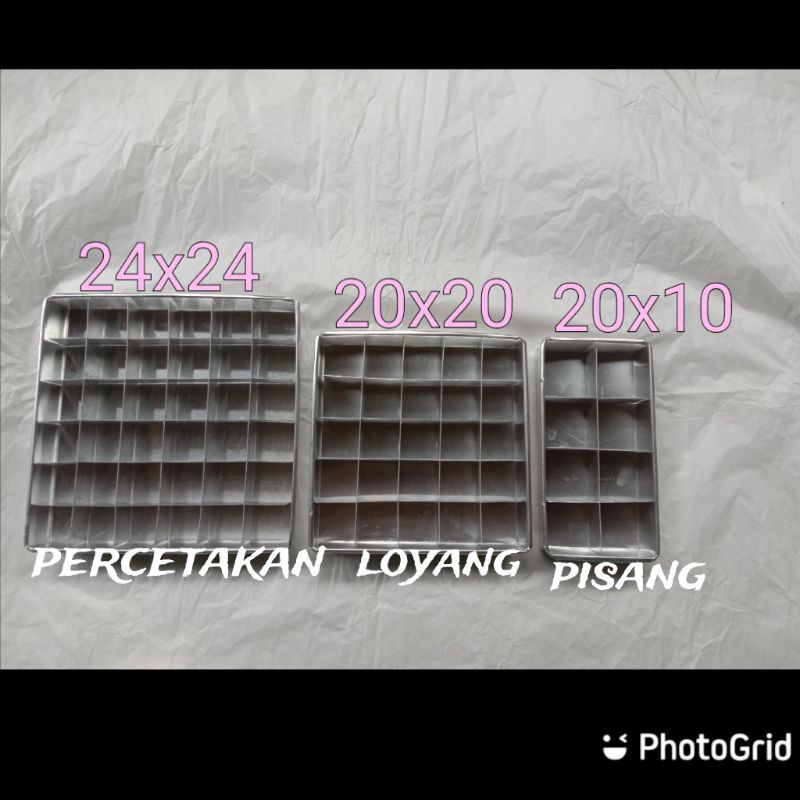 loyang Bronis sekat isi 3 loyang 24x25/20x20/20x10se5