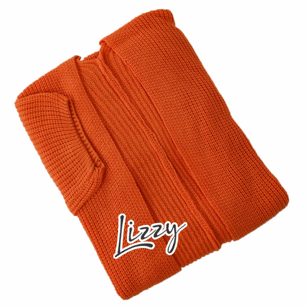 Lizzy - CARDIGAN OVERSIZED BALLONY LAVELLA PREMIUM-Orange
