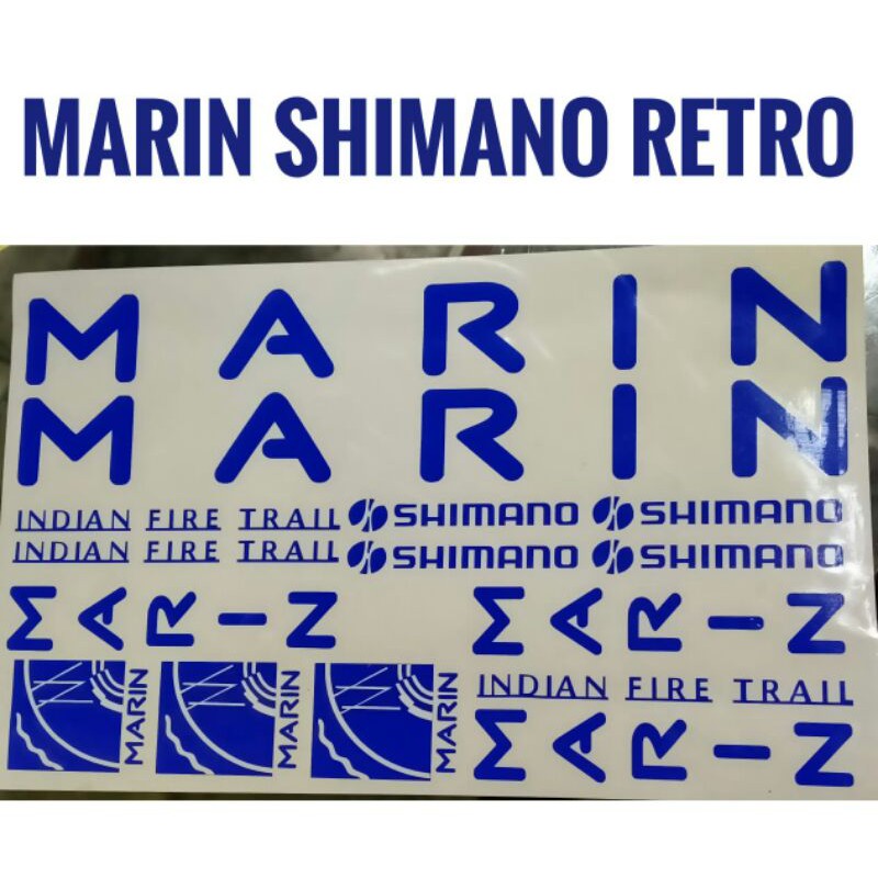 Stiker Sepeda Shimamo Marin Retro cutting Sticker Bike