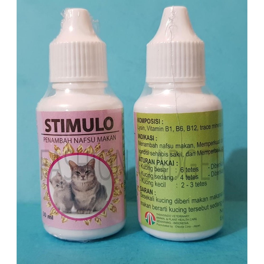 STIMULO Obat Kucing 30 ml Penambah Nafsu Makan Vitamin Kucing Lemas Kurus Menjadi Gemuk Stimulo