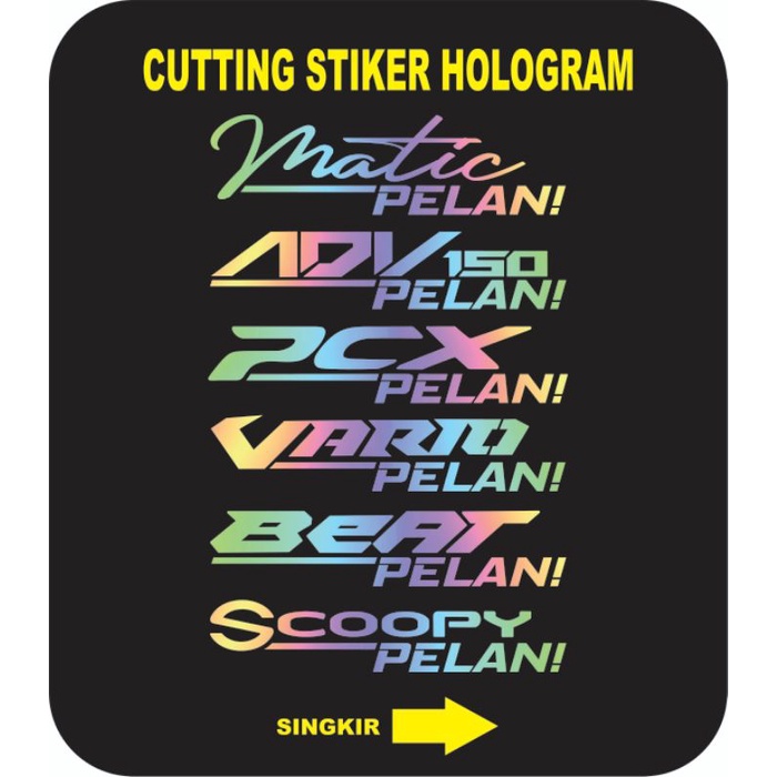 cuting stiker  matic pelani