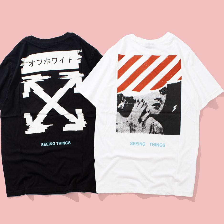 ۞ KAOS OFF WHITE ORIGINAL FULL TAG - DISTRO - PRIA - UNIQLO - H&M - OVERSIZE - COWOK - ATASAN - BAJU