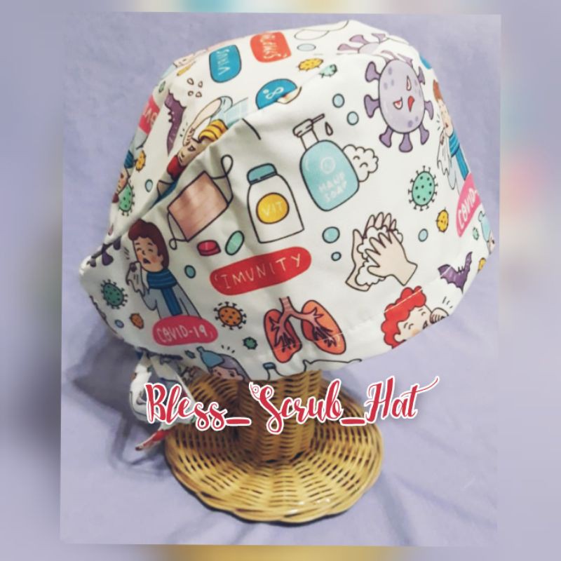 Topi Bedah / Nurse Cap/ Sugical cap/Corona/Dokter
