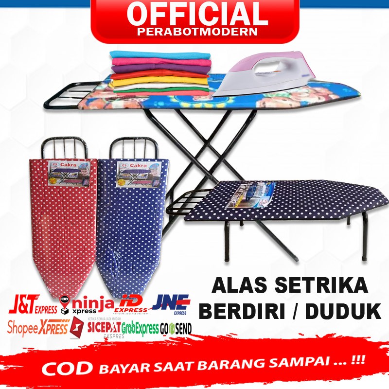 Alas Setrika berdiri Dan Duduk / Meja Setrika Stand Lipat / meja busa alas setrika laundry setrika uap bisa di lipat