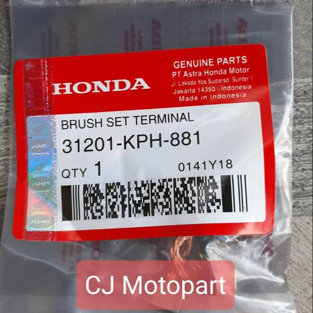 ARANG STARTER COOL STARTER BRUSH SET HONDA KARISMA KPH MURAH DAN BERKUALITAS ORIGINAL