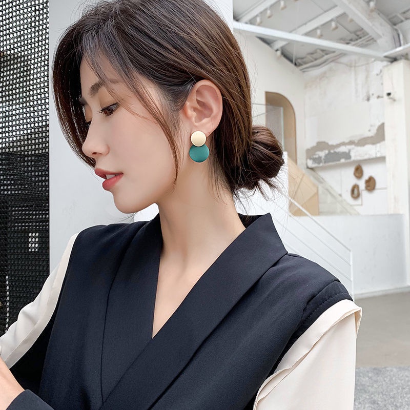 Morandi anting-anting 22 Baru Korea anting-anting elegan trendy Lingkaran anting-anting online influ