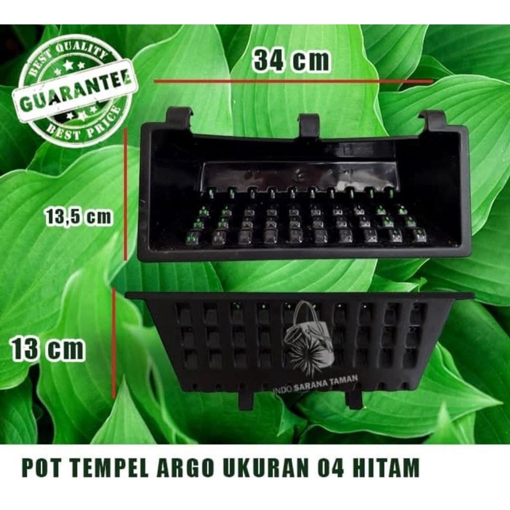 POT TEMPEL ARGO 04 HITAM Pot Tembok Pot Dinding Pot Vertical Garden Pot Tanaman Pot Plastik Pot Bung