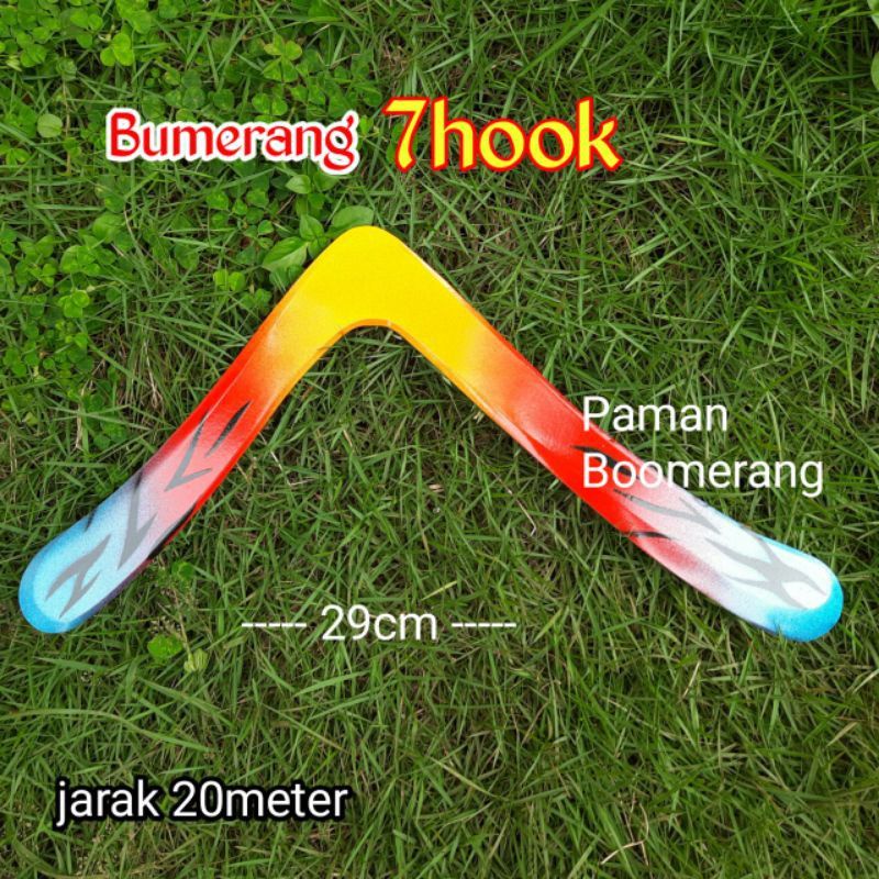 boomerang lempar bumerang 7hook outdoor asli balik lagi
