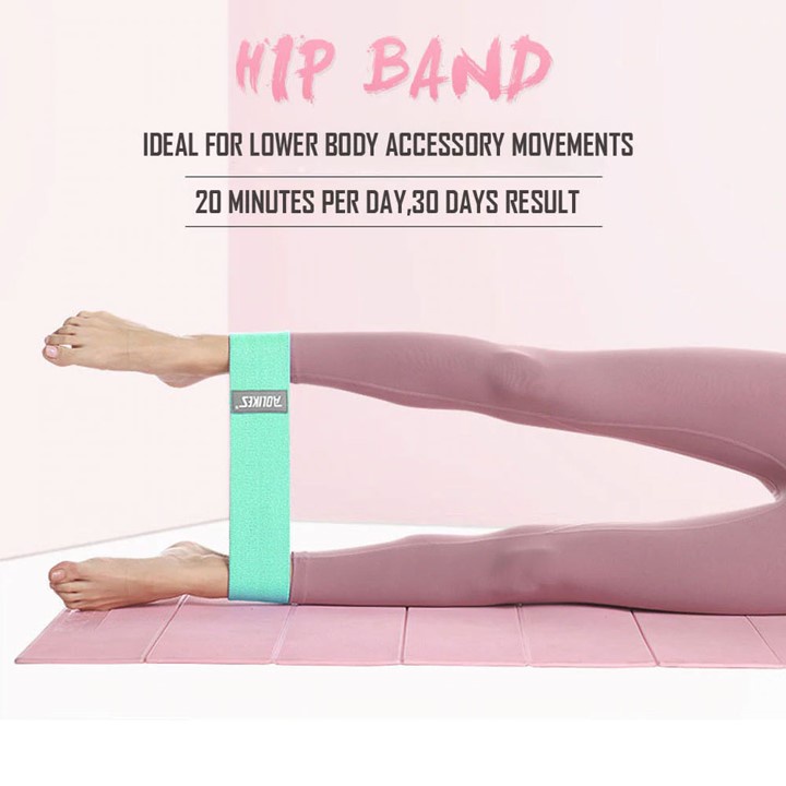 Aolikes Elastic Hip Resistance Band Karet Olahraga Gym Pilates Yoga